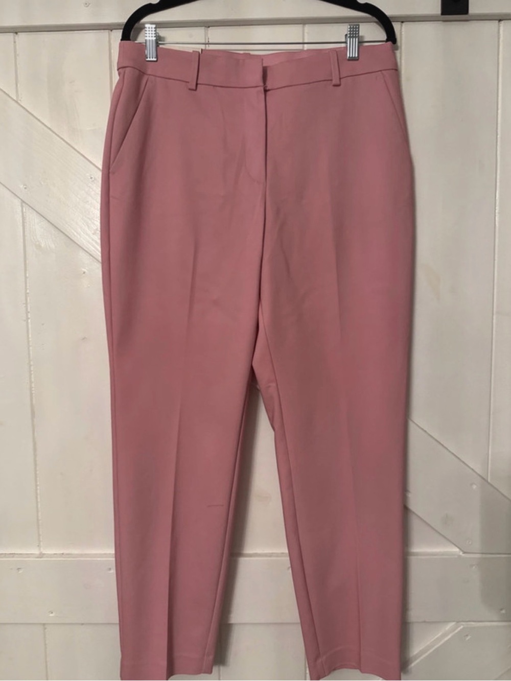 H&M Dusty Rose Tailored Ankle Trousers